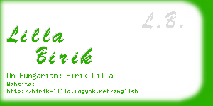 lilla birik business card